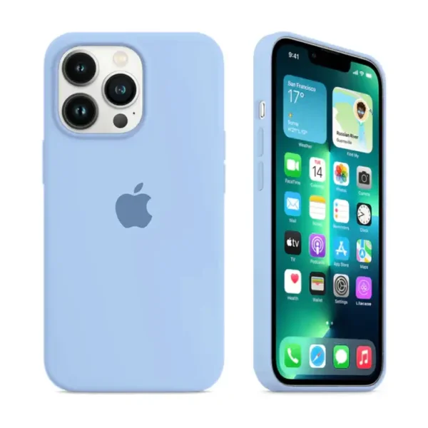 Ice Blue Silicon iPhone Case